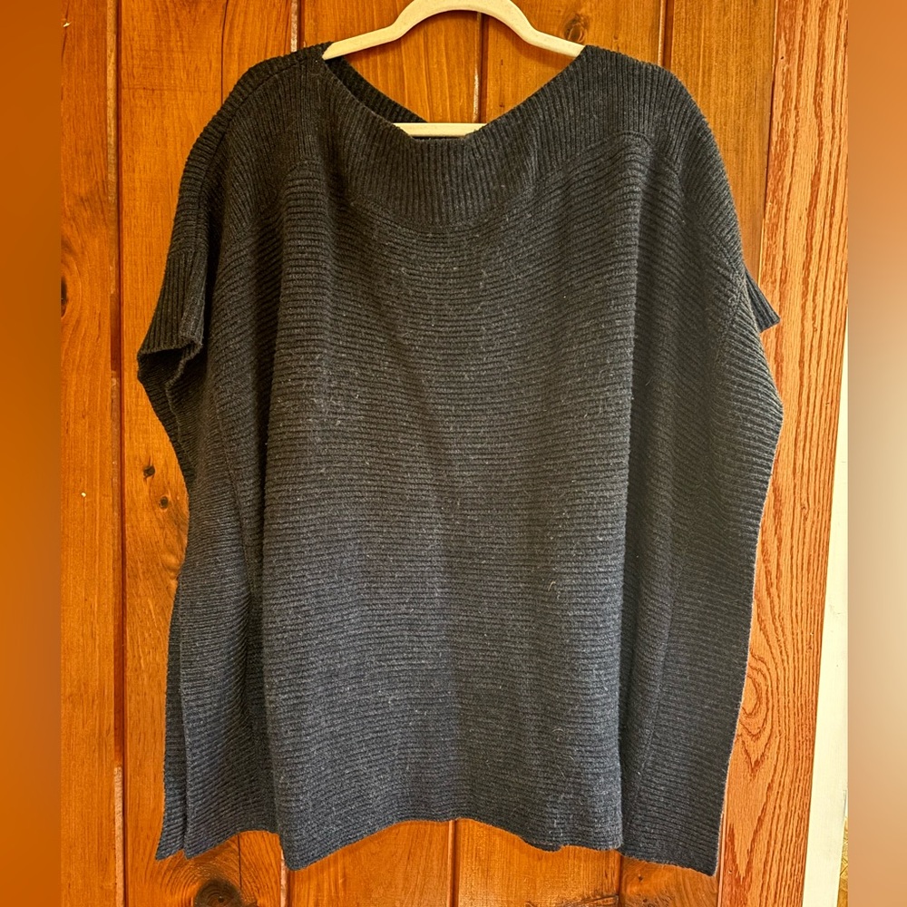 LOFT Navy Sweater Poncho